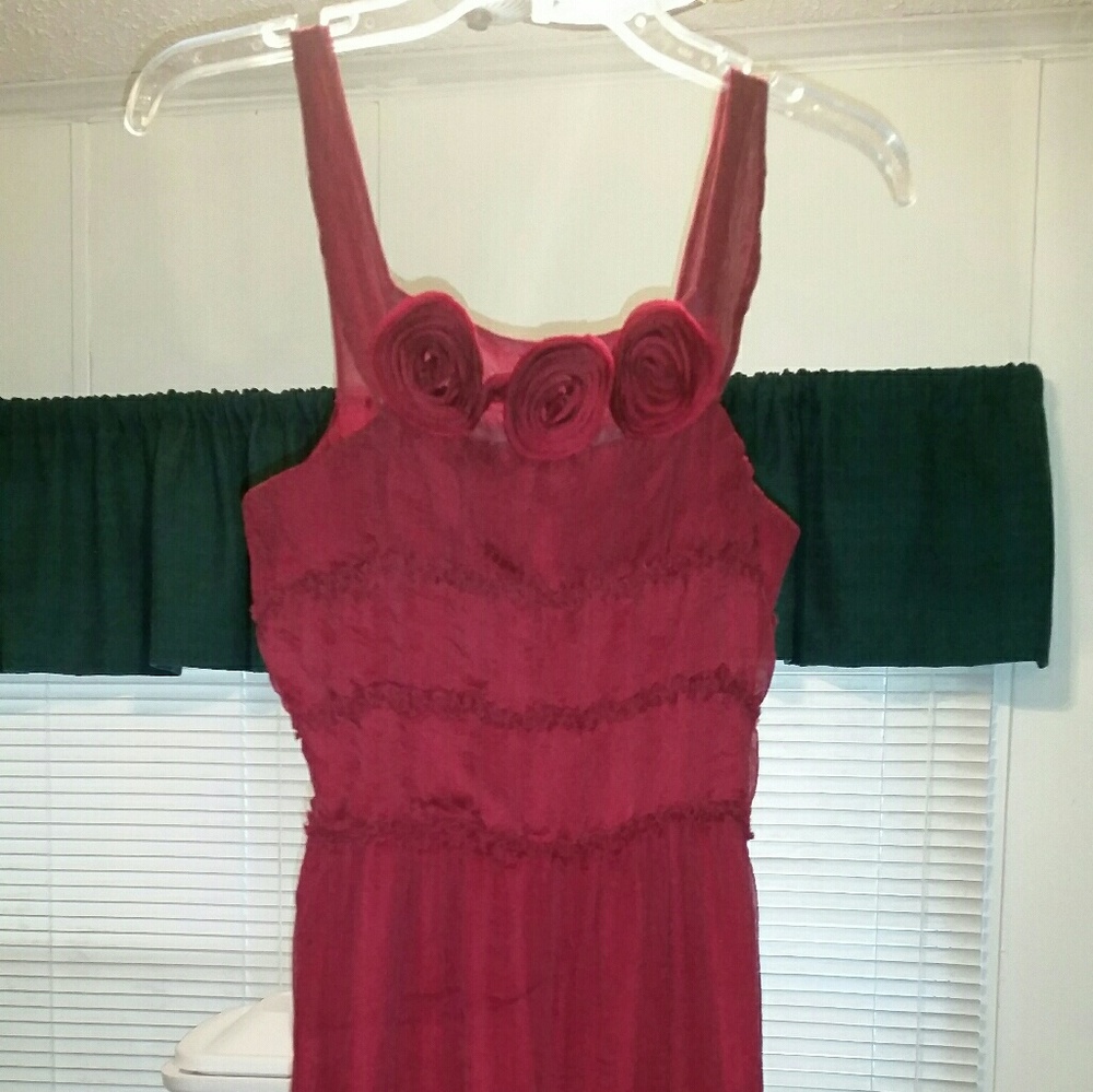 Dark red dress